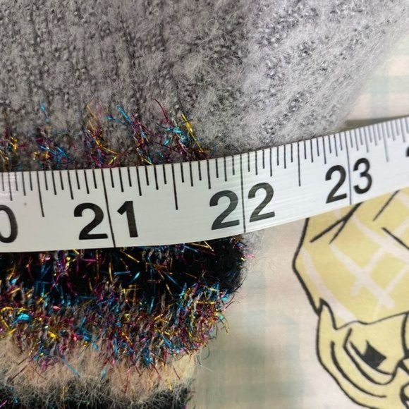 Anthropologie Oliver Sweater gray and pink zig zag Medium M - Picture 6 of 9